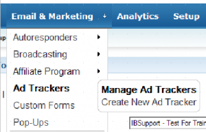 Manage ad trackers